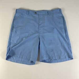 Donald Ross Shorts Mens Size 38 Blue Chino Flat Front Twin Eagles Golf Course